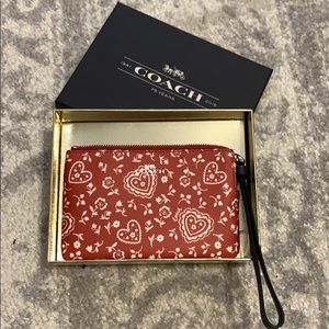 Lace Heart Coach Wristlet
